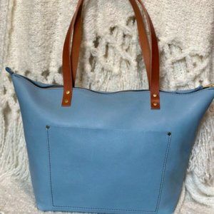 New Portland Leather Goods Large Zip Dream Tote with Honey Handles 🦄